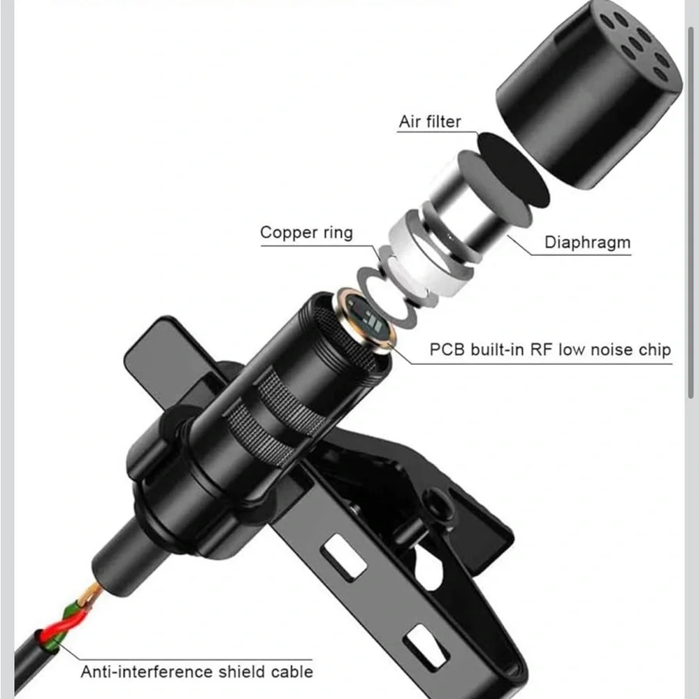 Black Clip-On Microphone